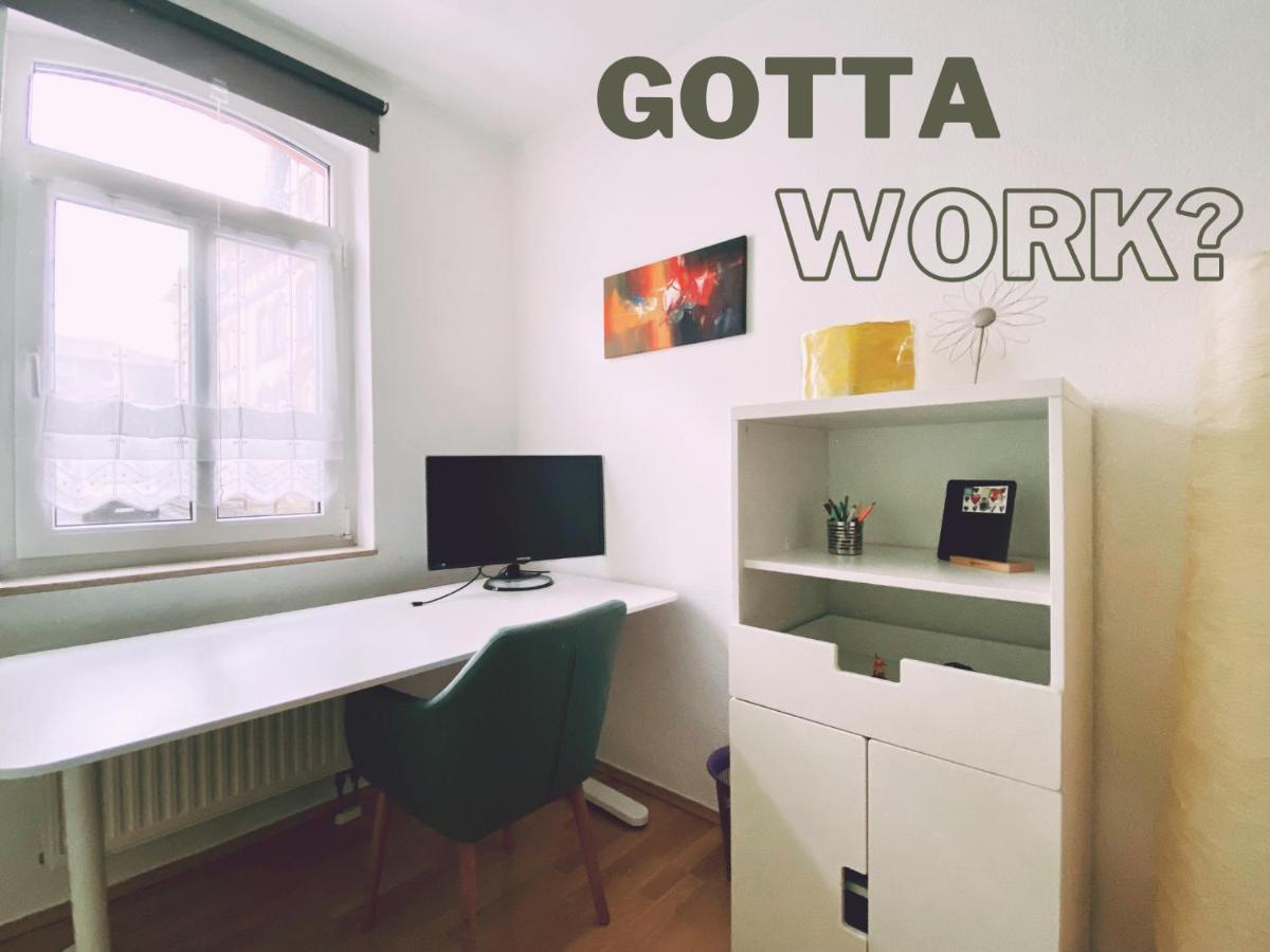 Zentral & Ruhig, Ideal Fuer Home Office Mit Garten Jena Esterno foto